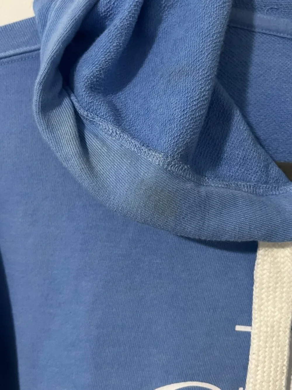 Calvin Klein Jeans Hoodie Womens Medium Blue Tie Dye CK Logo Cropped Sweatshirt - Picture 4 of 10